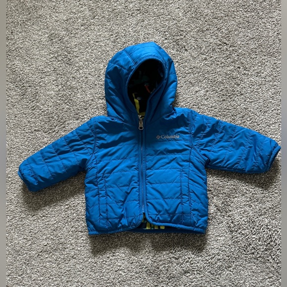 COLUMBIA Infant Double Trouble Reversible Jacket Blue/Dinosaurs 3-6 months - Picture 13 of 13